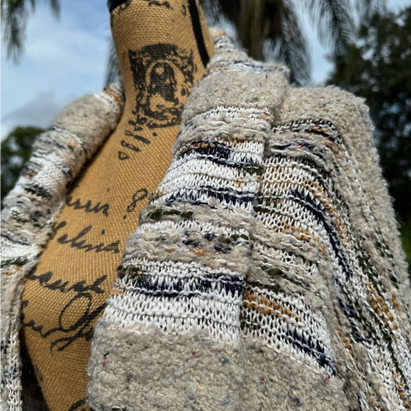 Anthropologie MOTH Oversized Cream Cabin Chloe Sweater Pockets Size Small - Picture 5 of 16